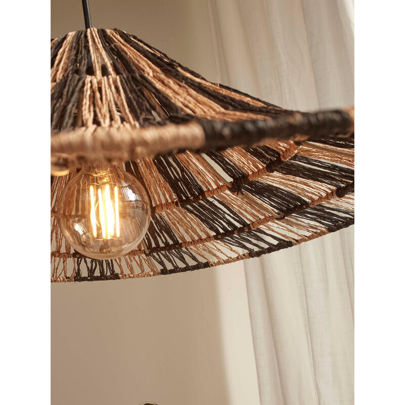 Good&Mojo-collectie Hanglamp Cuzco - Zwart/Naturel - 65x65x20cm