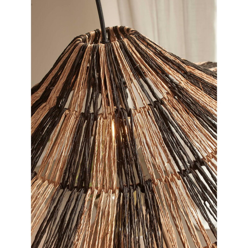 Good&Mojo-collectie Hanglamp Cuzco - Zwart/Naturel - 65x65x20cm
