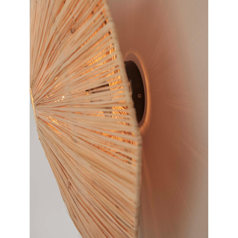 Good&Mojo-collectie Wandlamp Panama - Naturel - 65x7x65cm