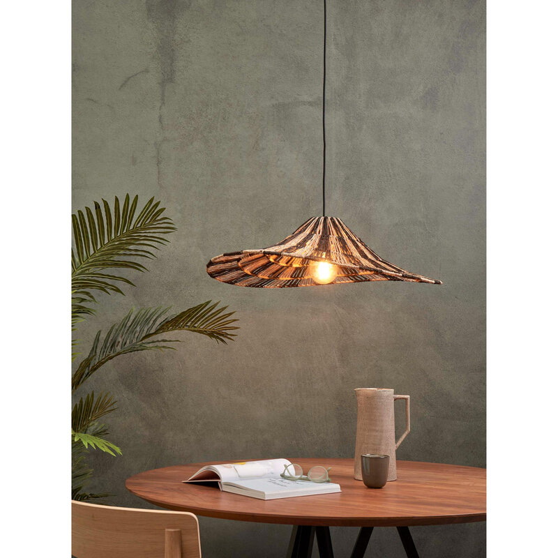 Good&Mojo-collectie Hanglamp Cuzco - Zwart/Naturel - 65x65x20cm