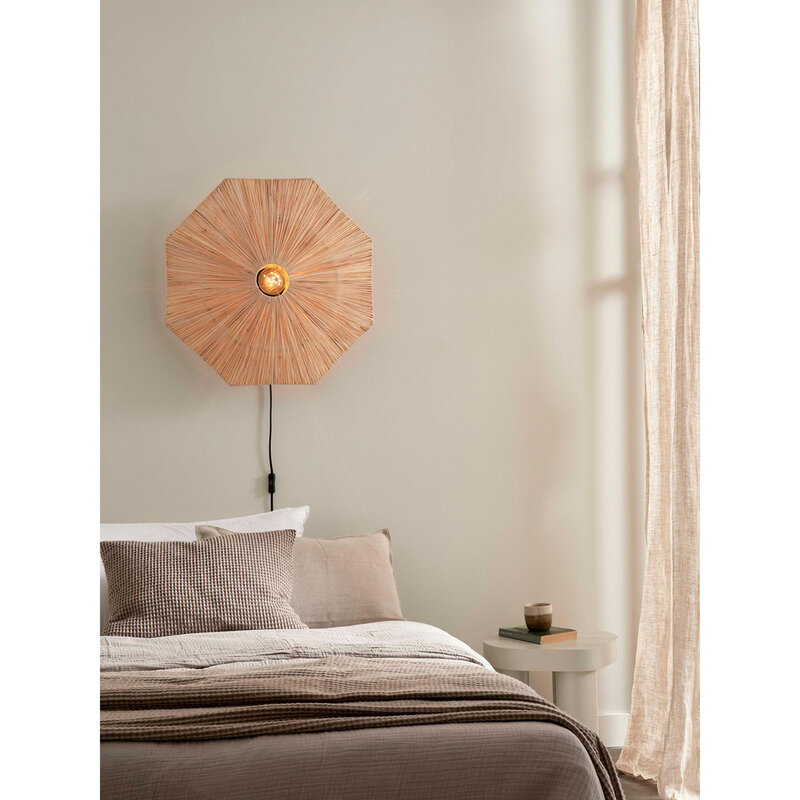 Good&Mojo-collectie Wandlamp Panama - Naturel - 65x7x65cm