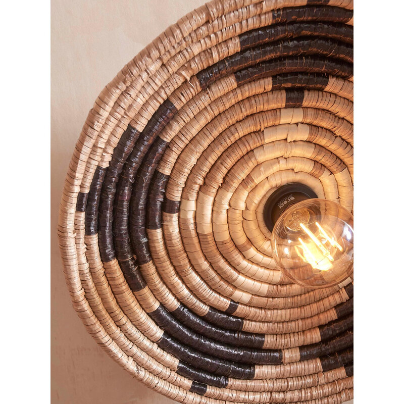 Good&Mojo-collectie Wandlamp Andros - Naturel/Zwart - Ø45cm