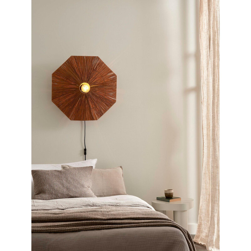 Good&Mojo-collectie Wandlamp Panama - Bruin - 65x7x65cm
