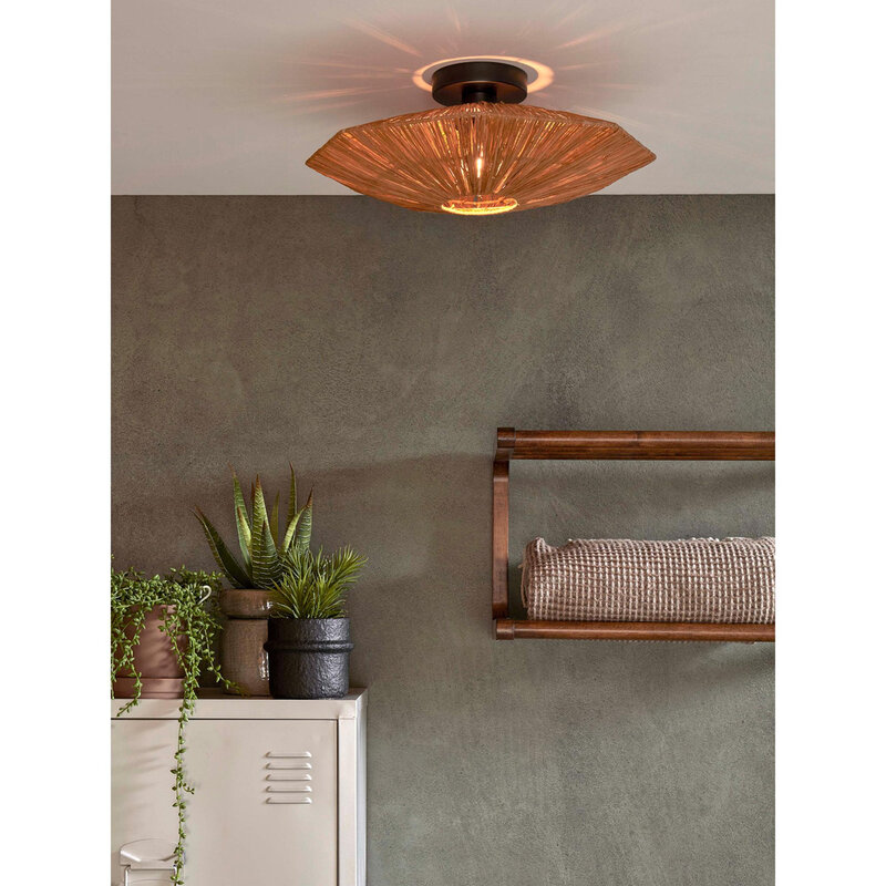 Good&Mojo-collectie Plafonniere Panama - Bruin - 45x45x5cm