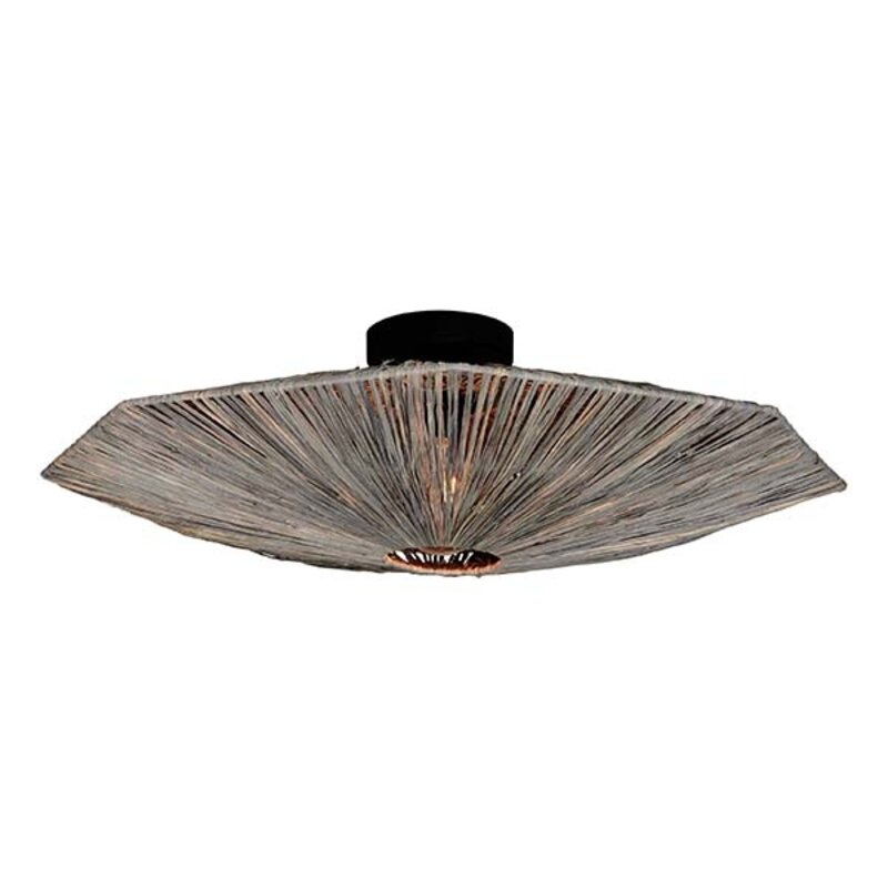 Good&Mojo-collectie Plafonniere Panama - Donker grijs - 65x65x7cm