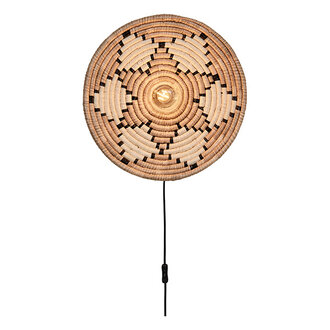 Good&Mojo Wandlamp Andros - Naturel/Wit - Ã˜45cm