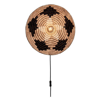 Good&Mojo Wandlamp Andros - Naturel/Zwart - Ã˜45cm