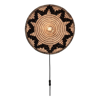 Good&Mojo Wandlamp Andros - Naturel/Zwart - Ã˜45cm