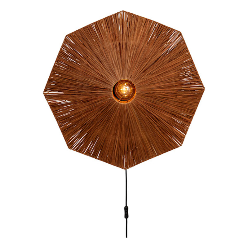 Good&Mojo-collectie Wandlamp Panama - Bruin - 65x7x65cm