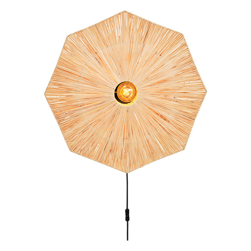Good&Mojo-collectie Wandlamp Panama - Naturel - 65x7x65cm