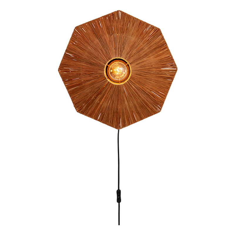 Good&Mojo-collectie Wandlamp Panama - Bruin - 45x7x45cm