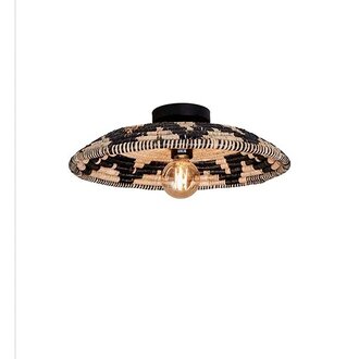 Good&Mojo Plafonniere Andros - Naturel/Zwart - Ã˜45cm