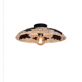 Good&Mojo Plafonniere Andros - Naturel/Zwart - Ã˜45cm