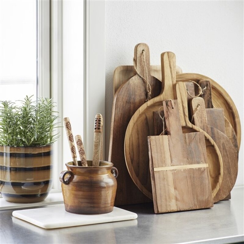 Madam Stoltz-collectie Houten dienblad met handvat 34x48x4 cm