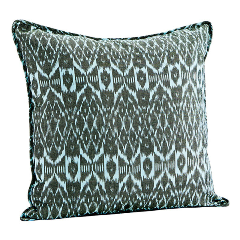 Madam Stoltz-collectie Ikat geweven kussenhoes groen, mint
