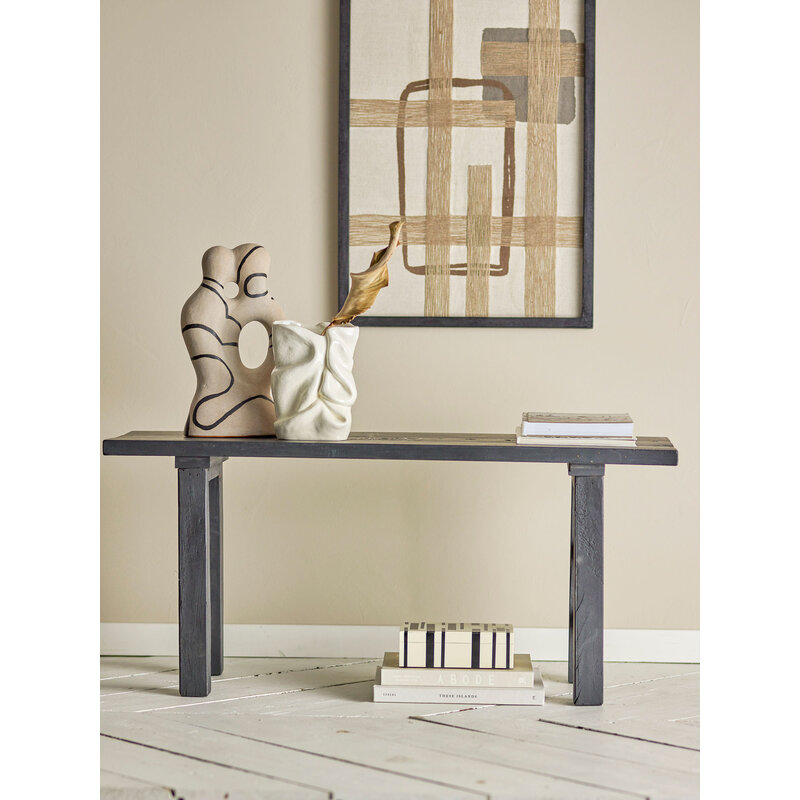 Bloomingville-collectie Riber bank zwart recycled hout