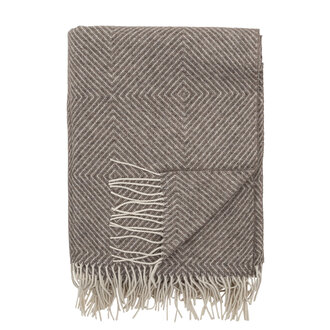 Bloomingville Hoshi plaid bruine merinowol
