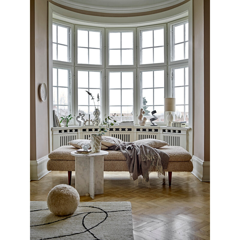 Bloomingville-collectie Hoshi plaid bruine merinowol