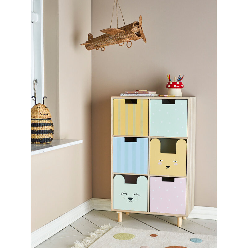 Bloomingville-collectie Calle Bookcase w/Drawers, Nature, Paulownia