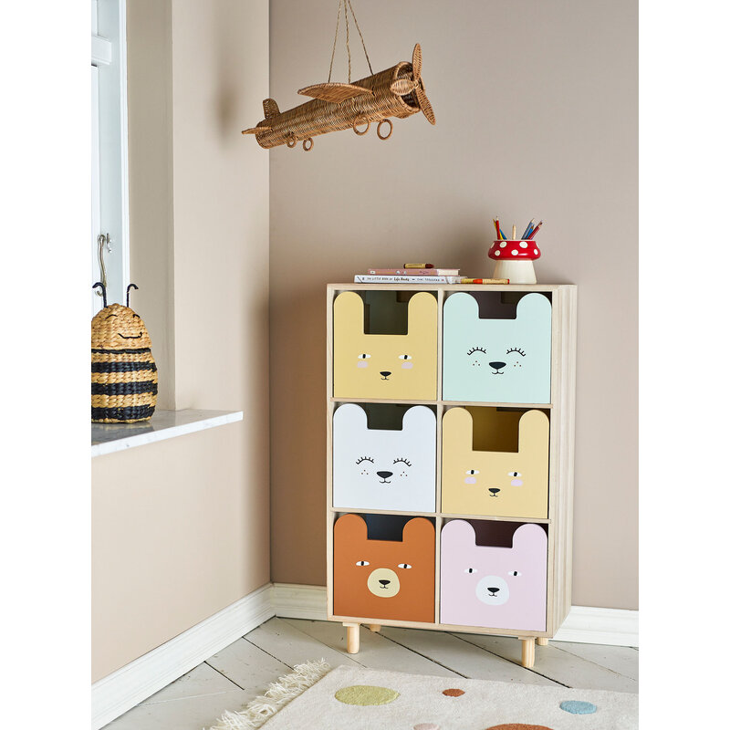 Bloomingville-collectie Calle Bookcase w/Drawers, Nature, Paulownia