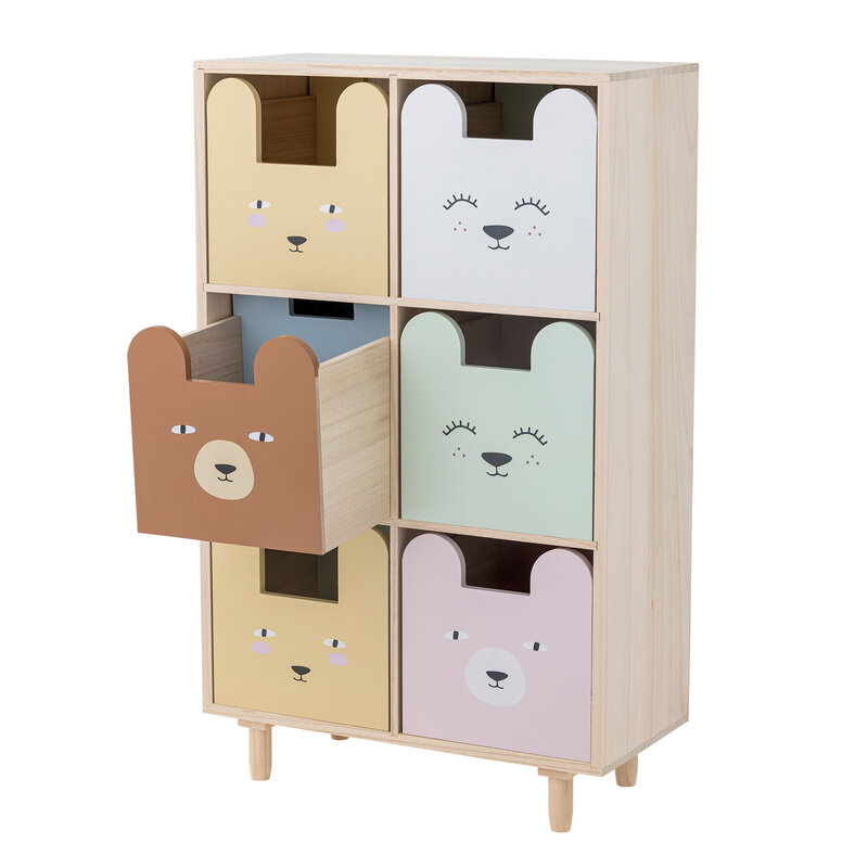 Bloomingville-collectie Calle Bookcase w/Drawers, Nature, Paulownia
