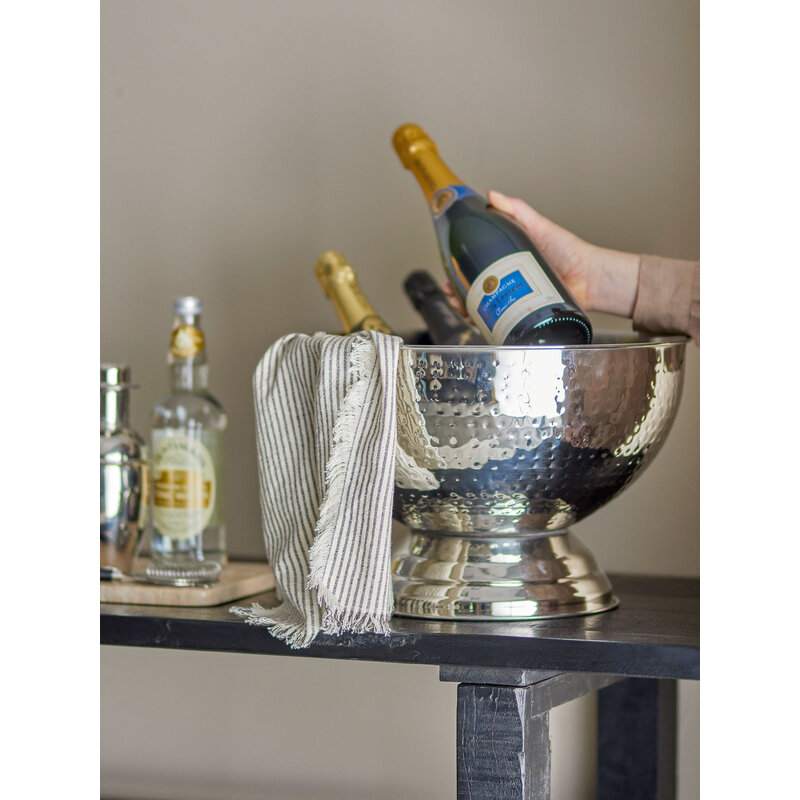 Bloomingville-collectie Kaluka Champagneschaal Zilver RVS