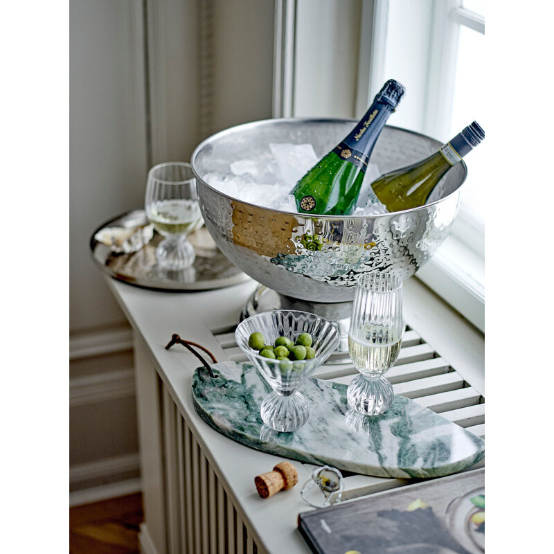 Bloomingville-collectie Kaluka Champagneschaal Zilver RVS