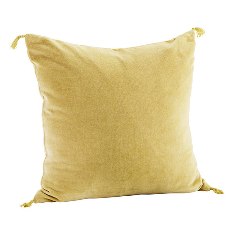 Madam Stoltz-collectie Fluwelen kussenhoes Hemp 50x50 cm