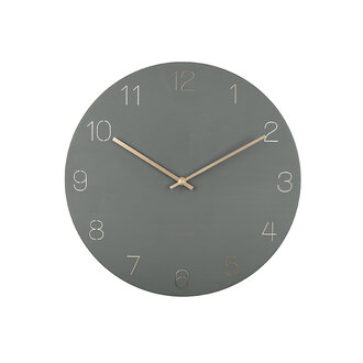 Karlsson Wall clock Charm engraved numbers jungle green