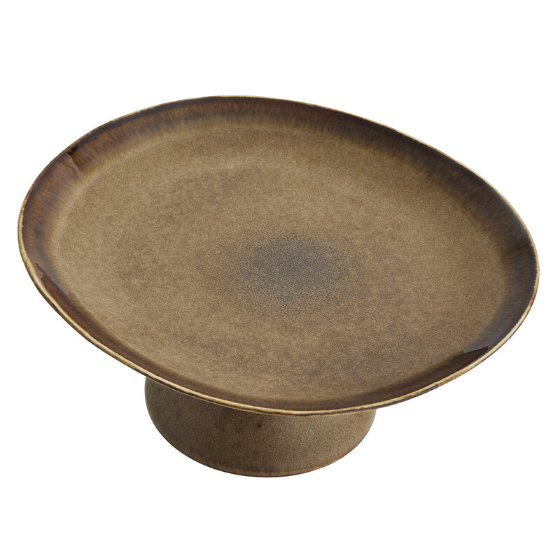 Madam Stoltz-collectie Stoneware pedestal serving dish