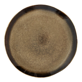 Madam Stoltz Aardewerk dinerbord bruin D:27x3 cm