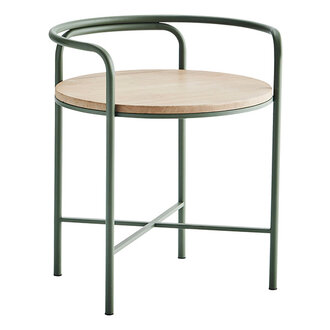 Madam Stoltz Iron chair w/ wooden seat