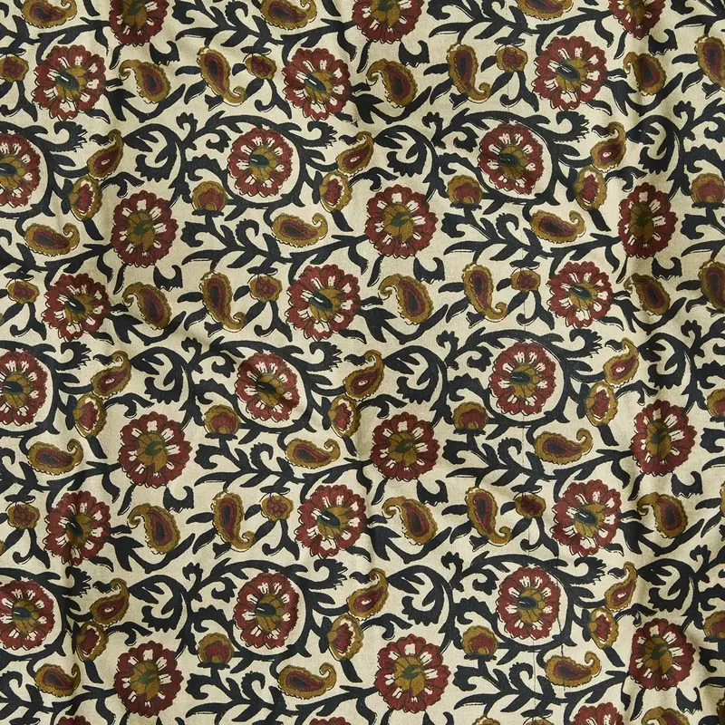 Madam Stoltz-collectie Matraskussen met print zand, grijs, tomato, mustard 60x100 cm