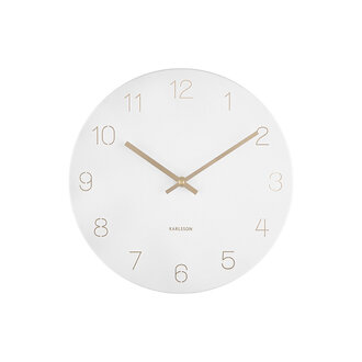 Karlsson Wall clock Charm engraved numbers small white