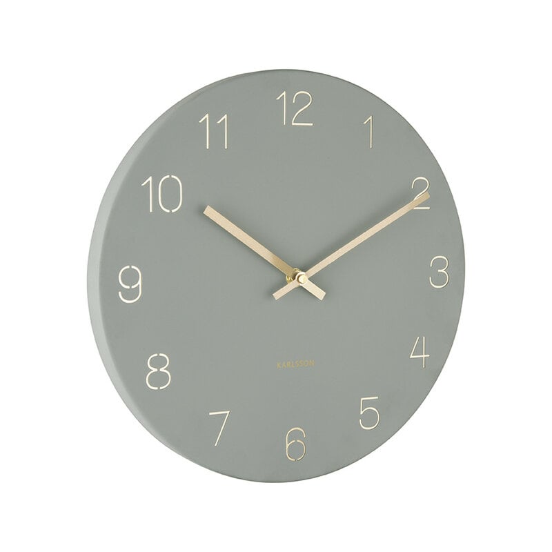 Karlsson-collectie Wall clock Charm engraved numbers small jungle grn