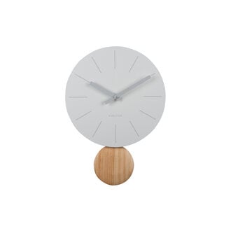 Karlsson Wandklok Arlo Pendulum - Wit - Ã˜30cm