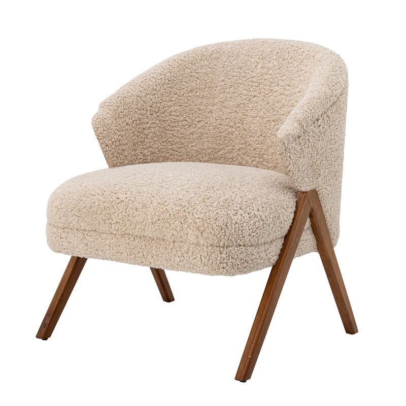 Bloomingville-collectie Camino Lounge Chair, Nature, Rubberwood