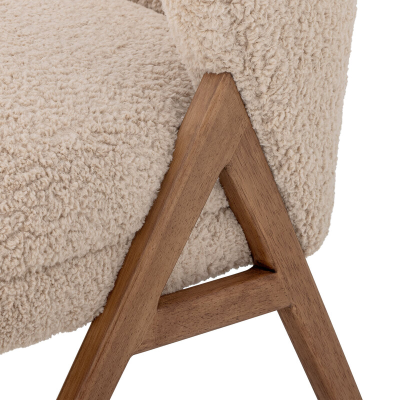 Bloomingville-collectie Camino Lounge Chair, Nature, Rubberwood