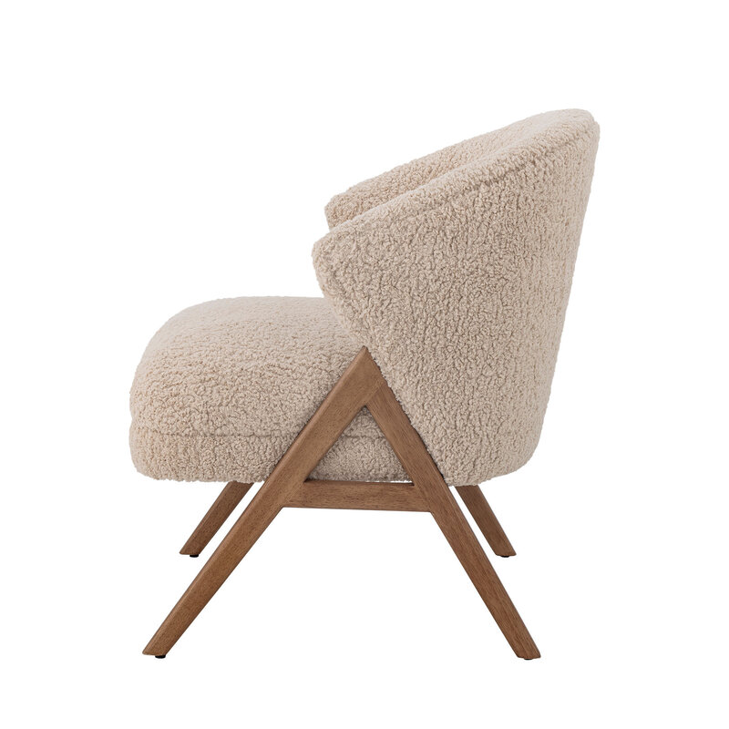 Bloomingville-collectie Camino Lounge Chair, Nature, Rubberwood