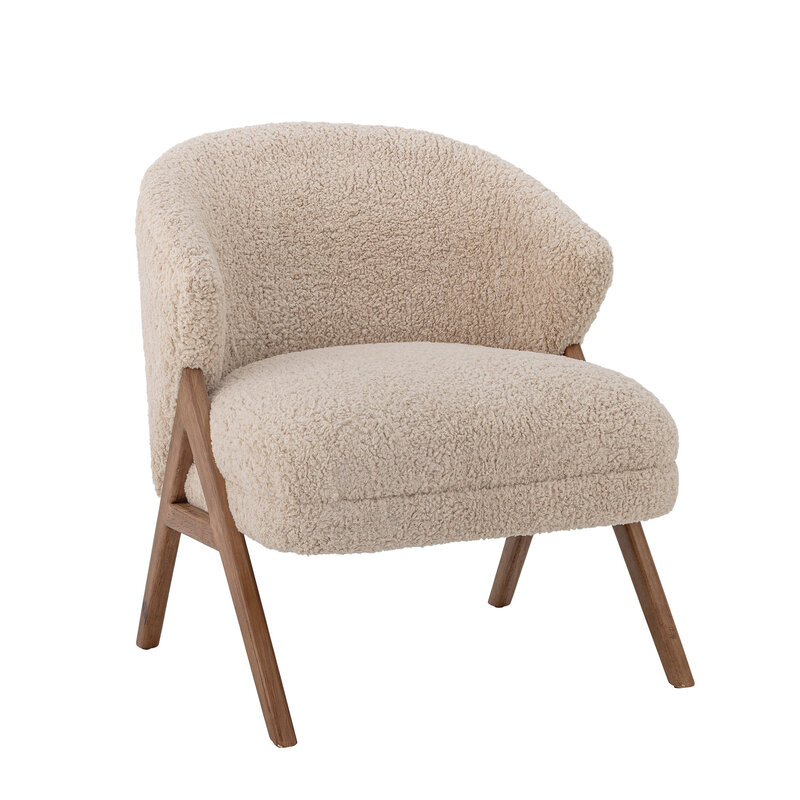 Bloomingville-collectie Camino Lounge Chair, Nature, Rubberwood