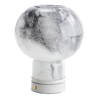 Madam Stoltz Rechargeable glass table lamp Dark grey, white