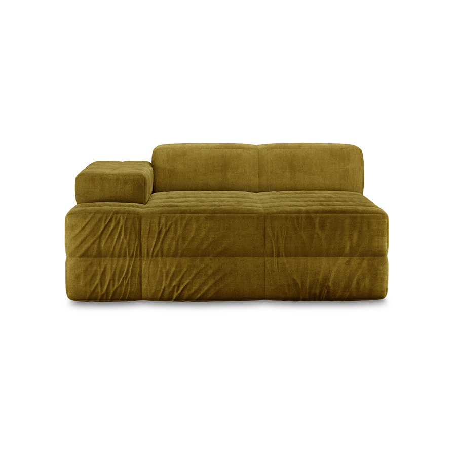 HKLIVING-collectie Brut sofa element links divan royal velvet olive