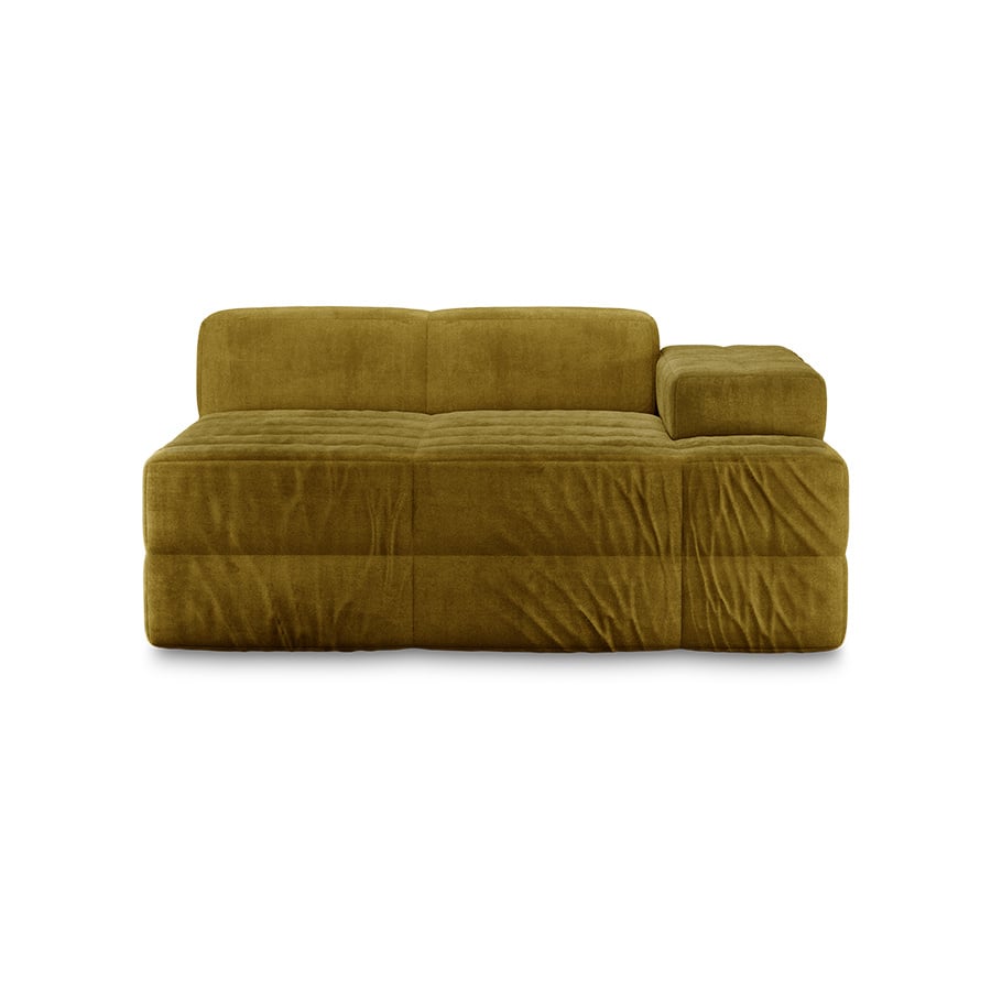 HKLIVING-collectie Brut sofa element rechts divan royal velvet olive