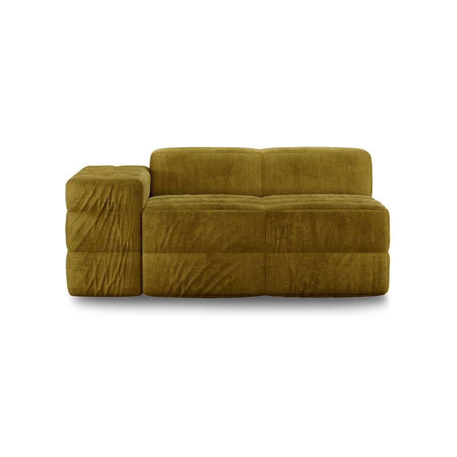 HKLIVING-collectie Brut sofa element links royal velvet olive