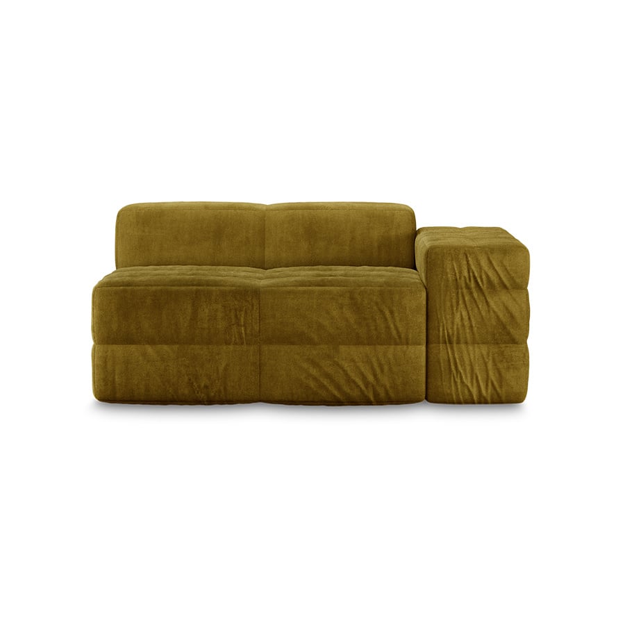 HKLIVING-collectie Brut sofa element rechts royal velvet olive