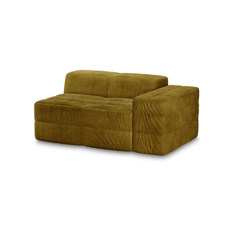 HKLIVING-collectie Brut sofa element rechts royal velvet olive