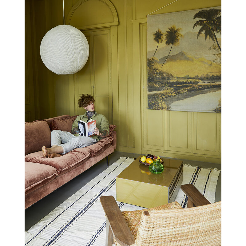 HKLIVING-collectie Retro sofa 3-zits royal velvet magnolia
