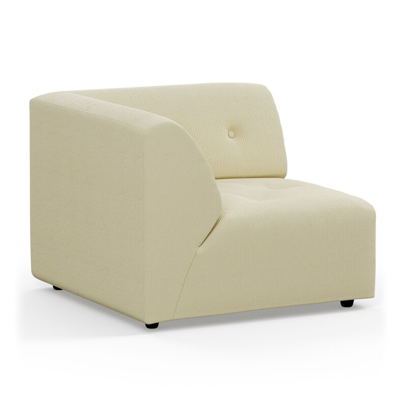 HKLIVING-collectie Vint bank element links corduroy rib hay