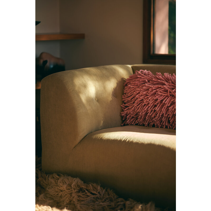 HKLIVING-collectie Vint bank element links corduroy rib hay