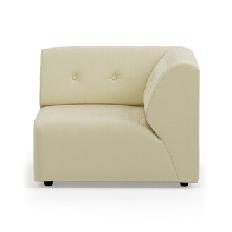 HKLIVING Vint couch element right corduroy rib hay